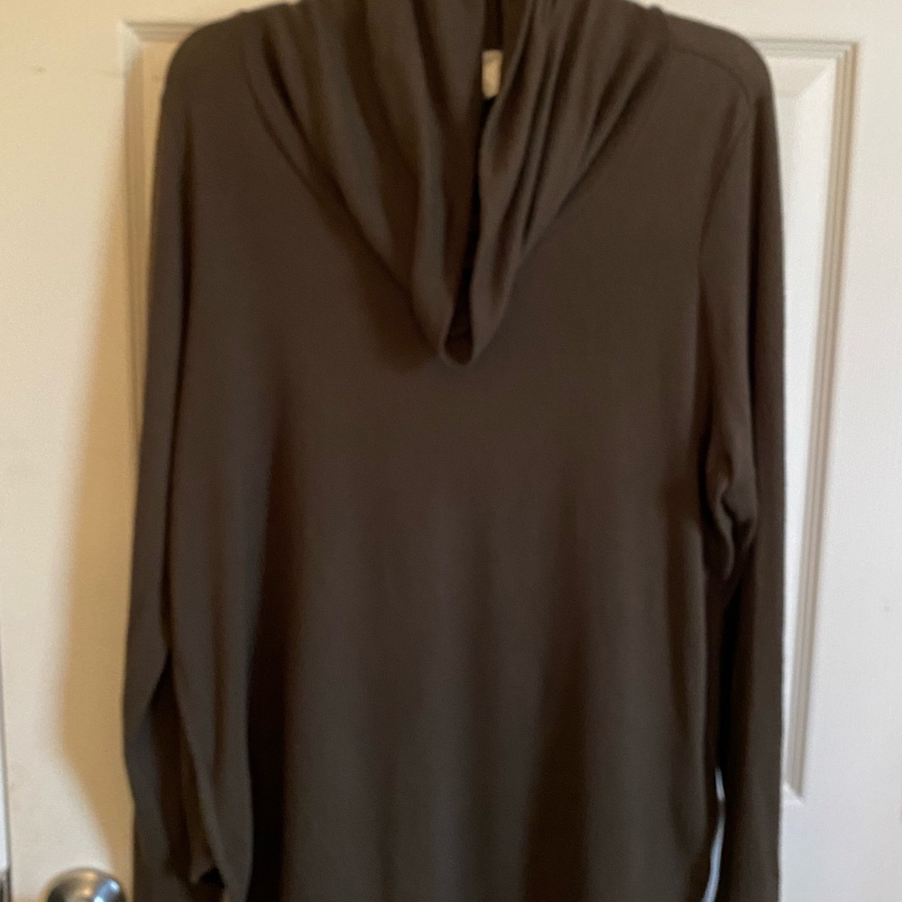 Ann Taylor Loft Olive Green cowl neck sweater Sz XL